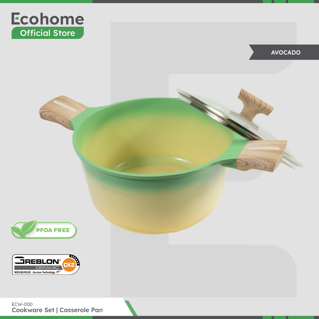 Ecohome Cookware | Casserole Pan 24 cm | Ceramic Coating Anti Lengket