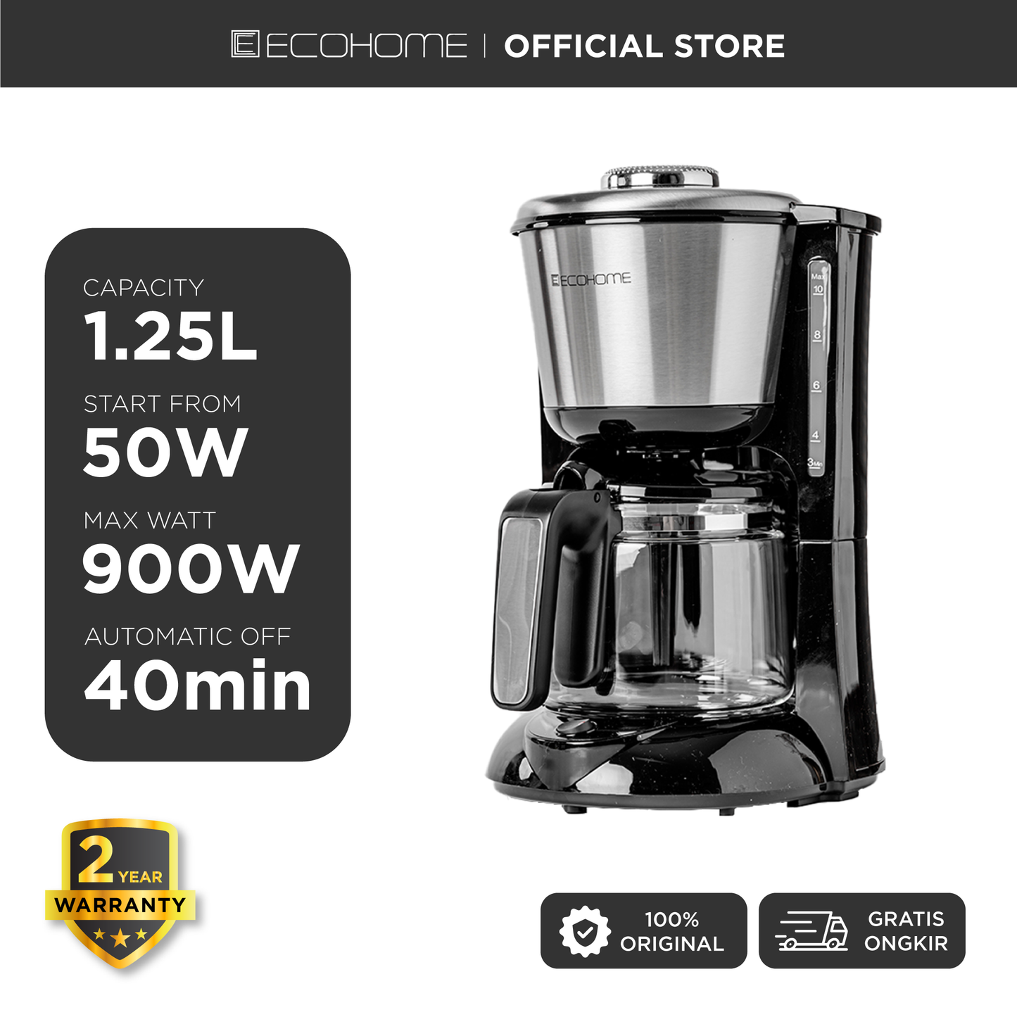ECOHOME | Coffee Maker | ECM-333 | Mesin Pembuat Kopi Cepat Saji