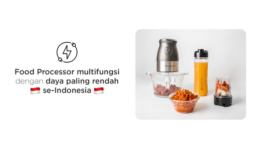 Food Processor multifungsi dengan daya paling rendah se-Indonesia