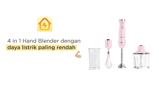 4 in 1 Hand Blender dengan daya listrik paling rendah