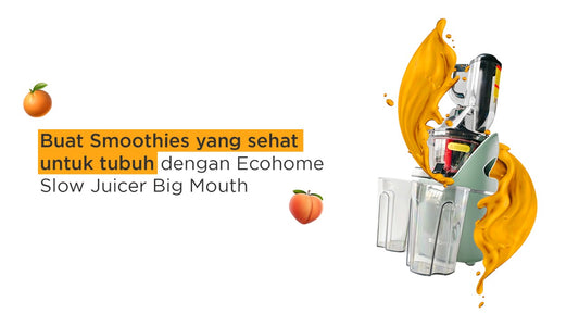 Buat Smoothies yang sehat untuk tubuh dengan Ecohome Slow Juicer Big Mouth