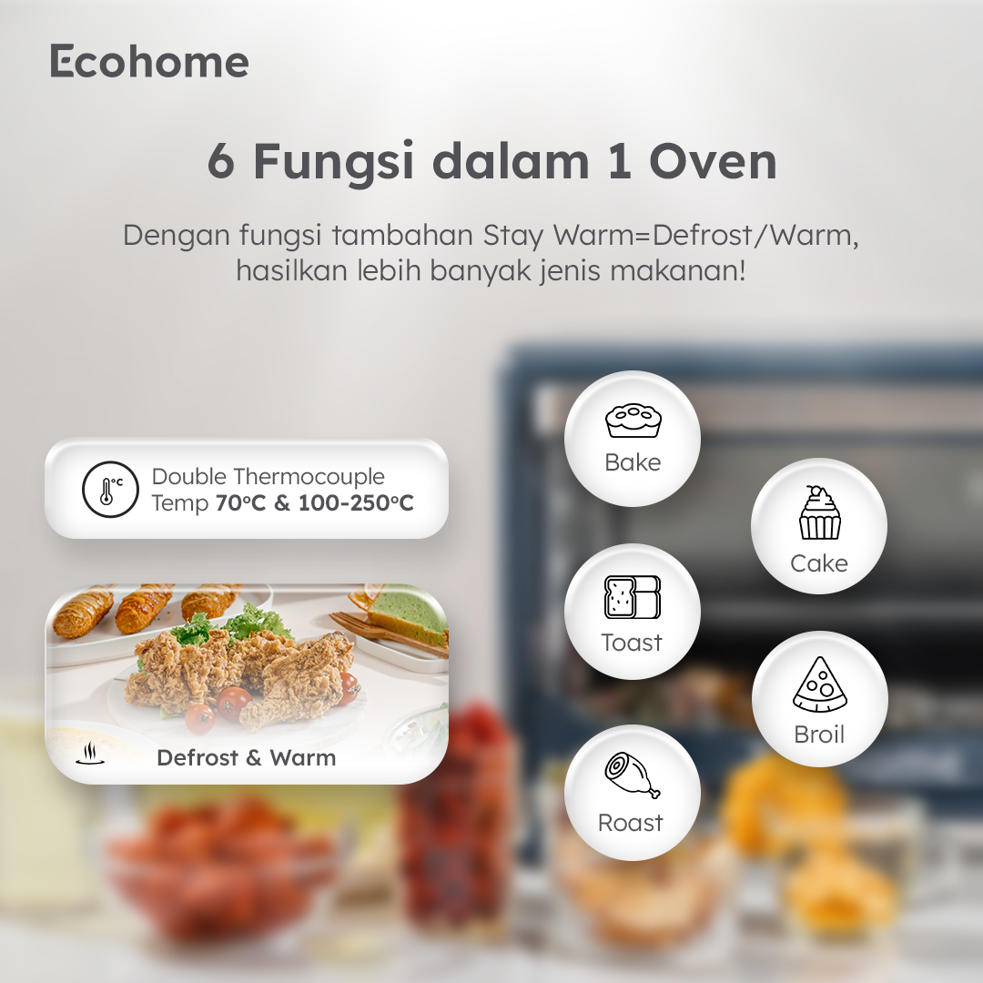 ECOHOME Oven Platinum 24L EOP777 Low Watt