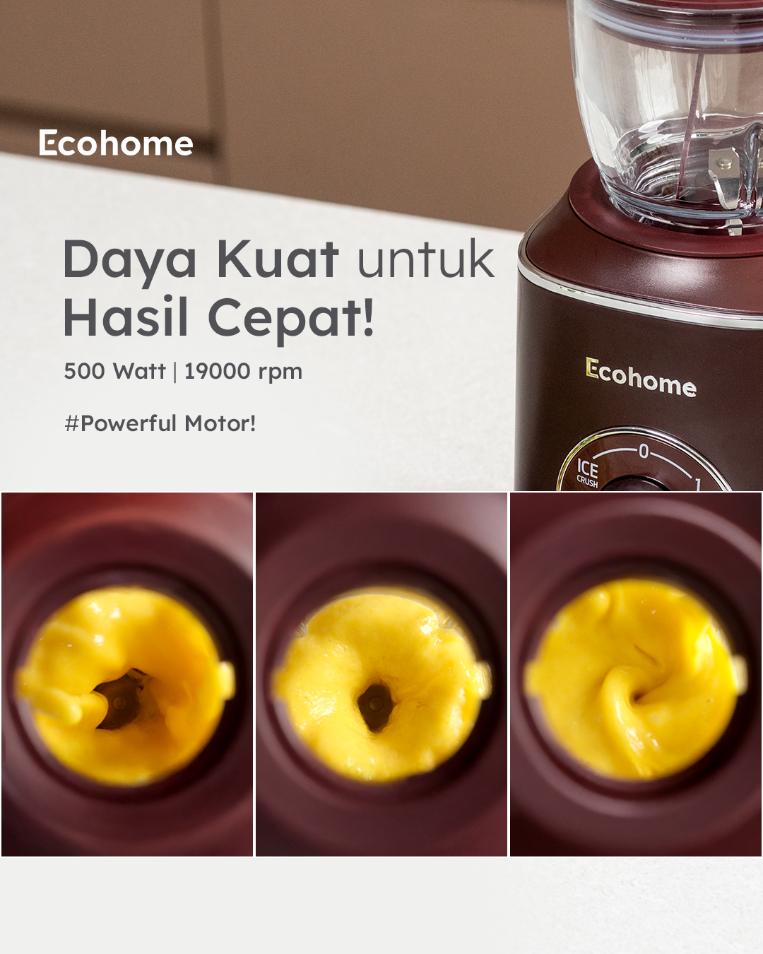 Ecohome Table Blender ETB333 Blender Multifungsi Low Watt dan BPA Free