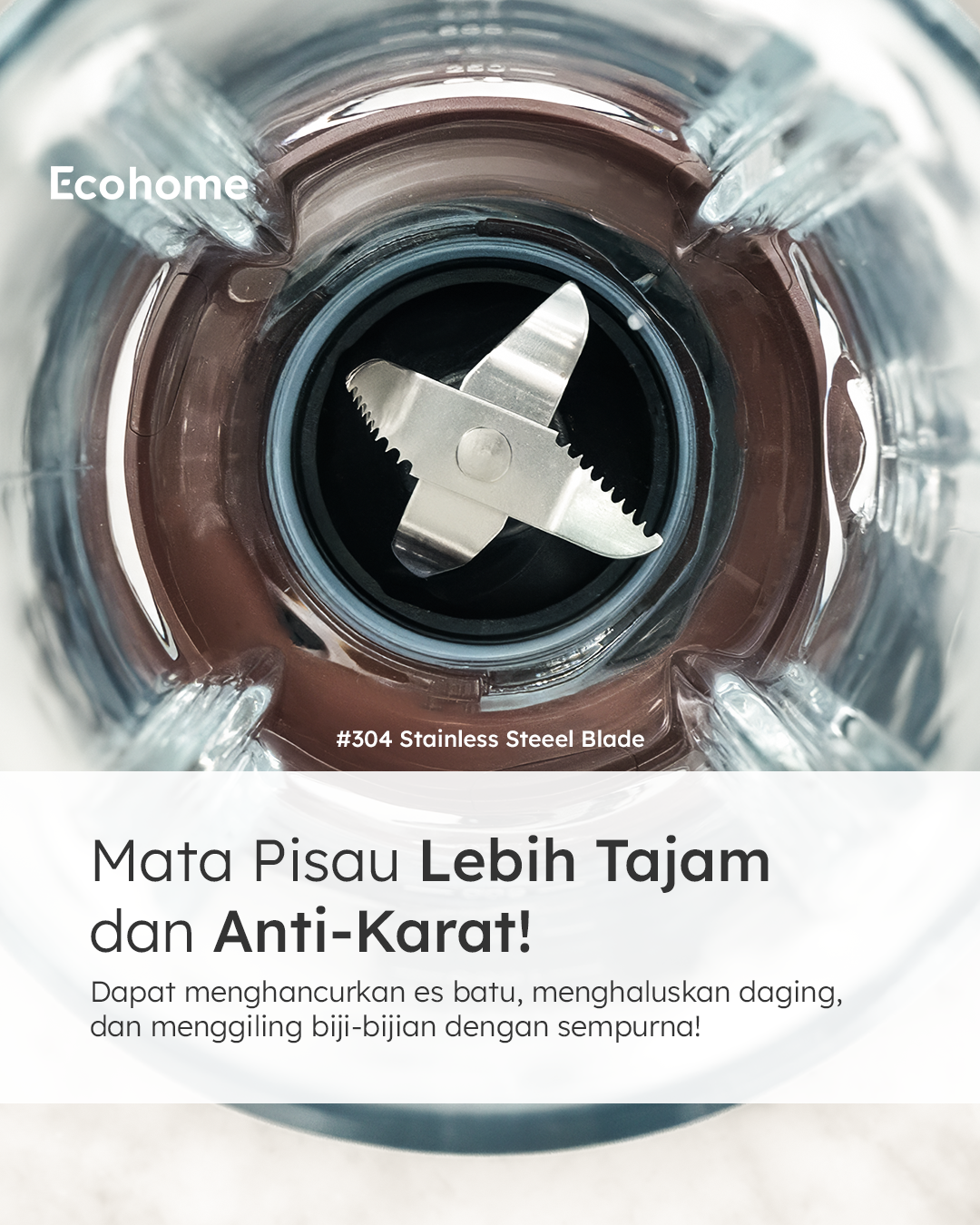 Ecohome Table Blender ETB333 Blender Multifungsi Low Watt dan BPA Free