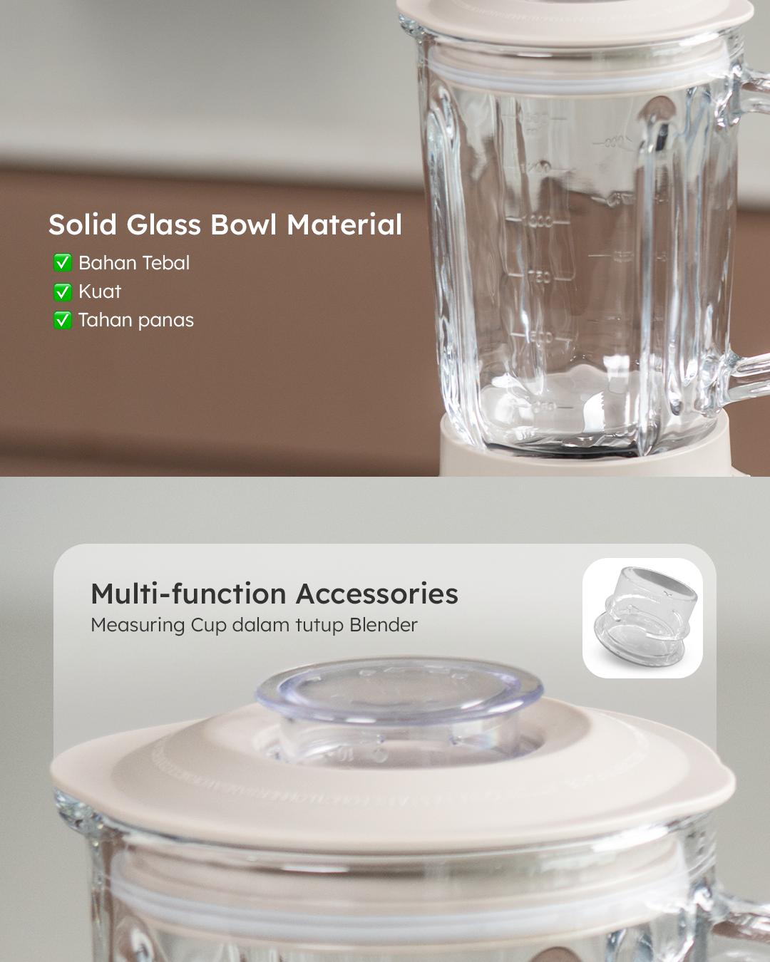 Ecohome Table Blender ETB333 Blender Multifungsi Low Watt dan BPA Free