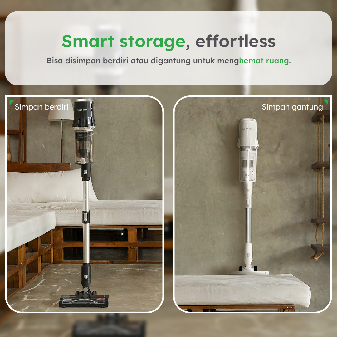 ECOHOME Vacuum Cleaner EVC999Pro Penghisap Debu Cordless Multifungsi Portable Low Noise