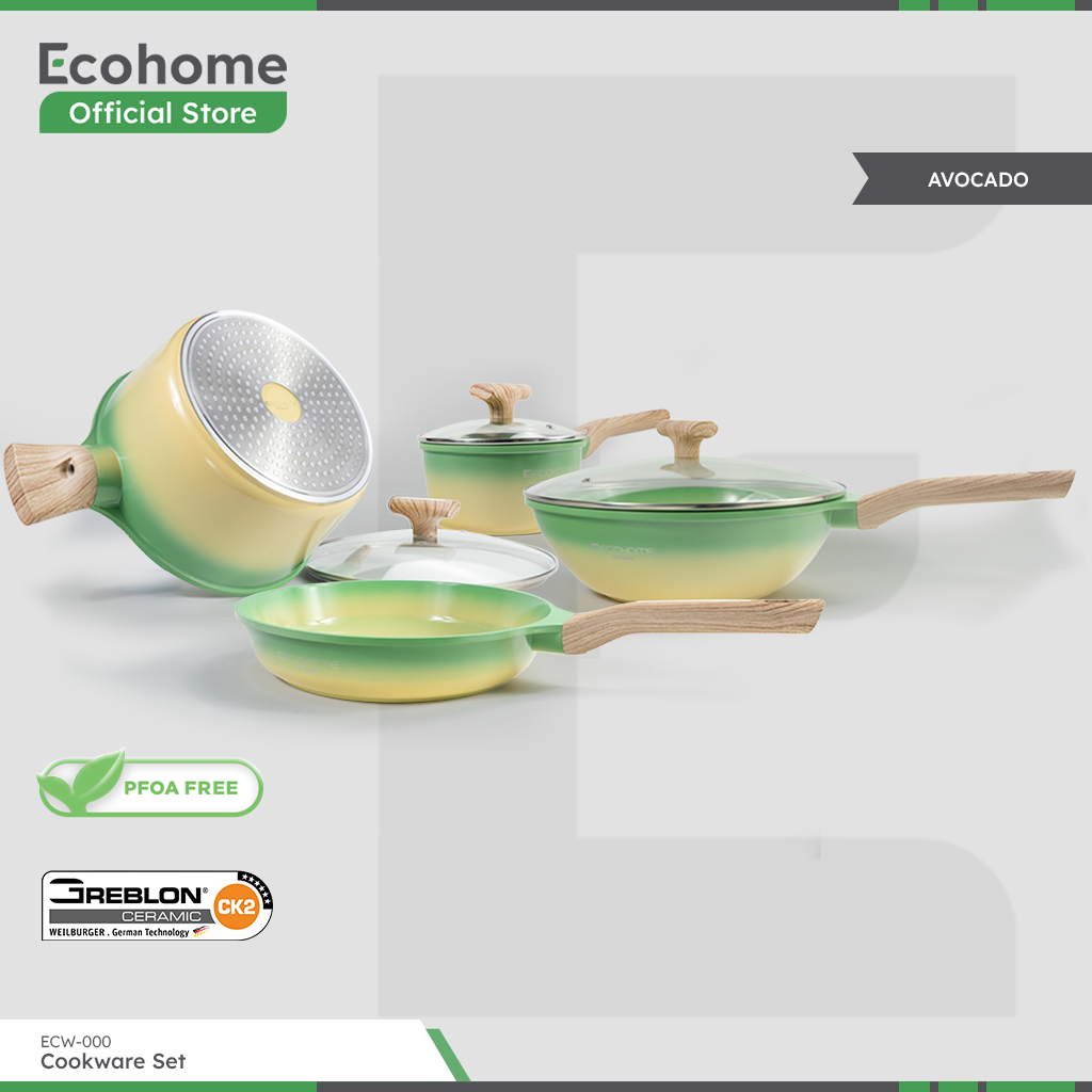 Ecohome Cookware Set | Ceramic Coating | Anti Lengket