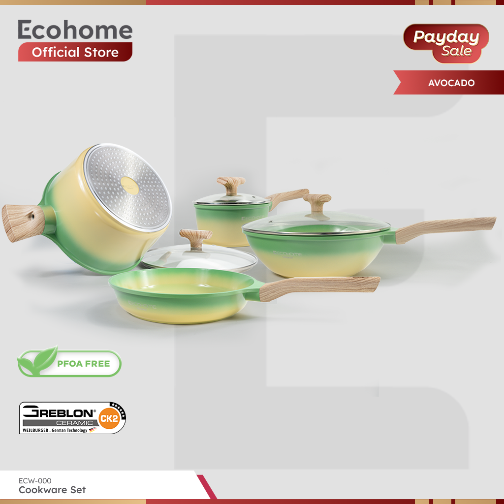 Ecohome Cookware Set | Ceramic Coating | Anti Lengket