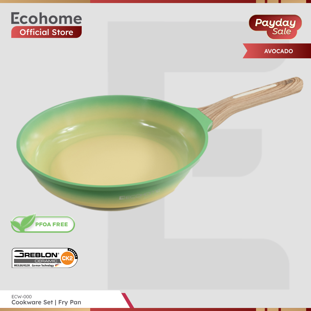 Ecohome Cookware | Fry Pan 28 cm | Ceramic Coating | Anti Lengket