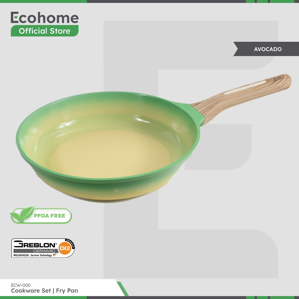 Ecohome Cookware | Fry Pan 28 cm | Ceramic Coating | Anti Lengket