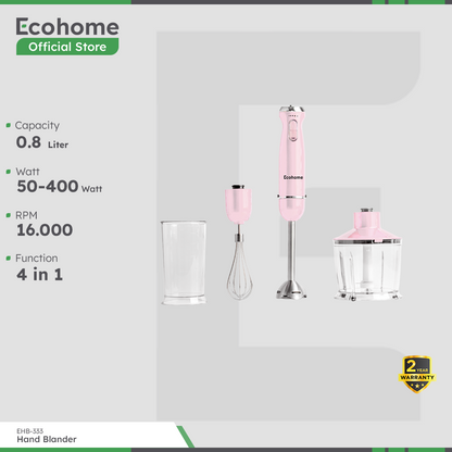 ECOHOME | Hand Blender | EHB-333 | Blender Praktis Multi Fungsi