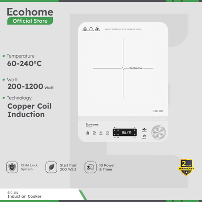 ECOHOME | Induction Cooker | EIC-101 | Kompor Induksi Daya Rendah