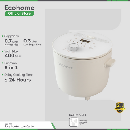 ECOHOME | Low Carbo Rice Cooker | ELS-777 | Multi Cooker