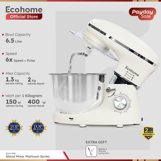 ECOHOME | Stand Mixer Platinum Series | ESM-999| Premium Stand Mixer