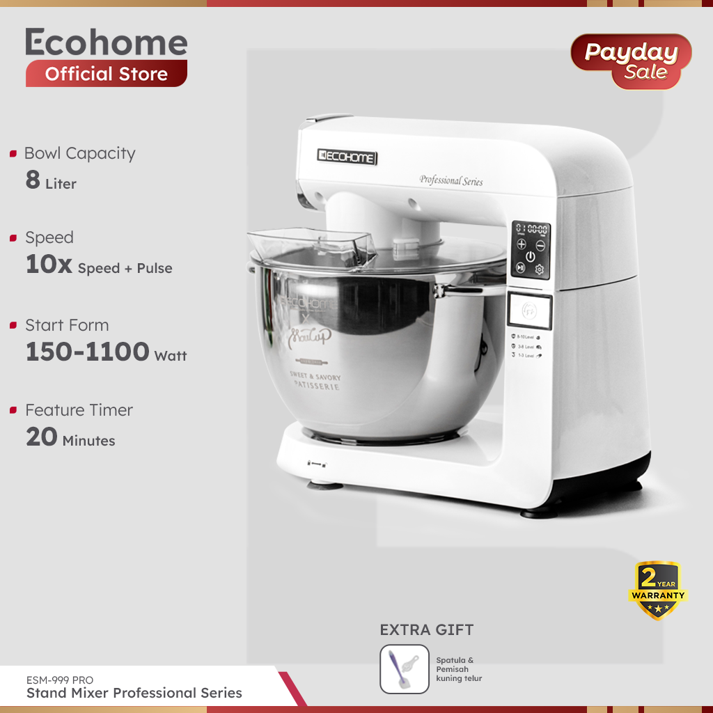 ECOHOME | Stand Mixer Professional | ESM-999 Pro | High Capacity