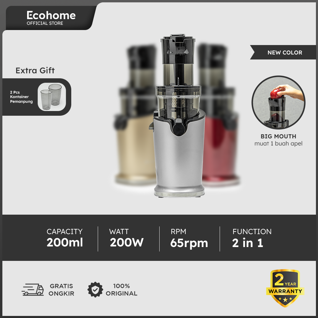 ECOHOME | Slow Juicer ESJ-999 | Pengekstrak Buah