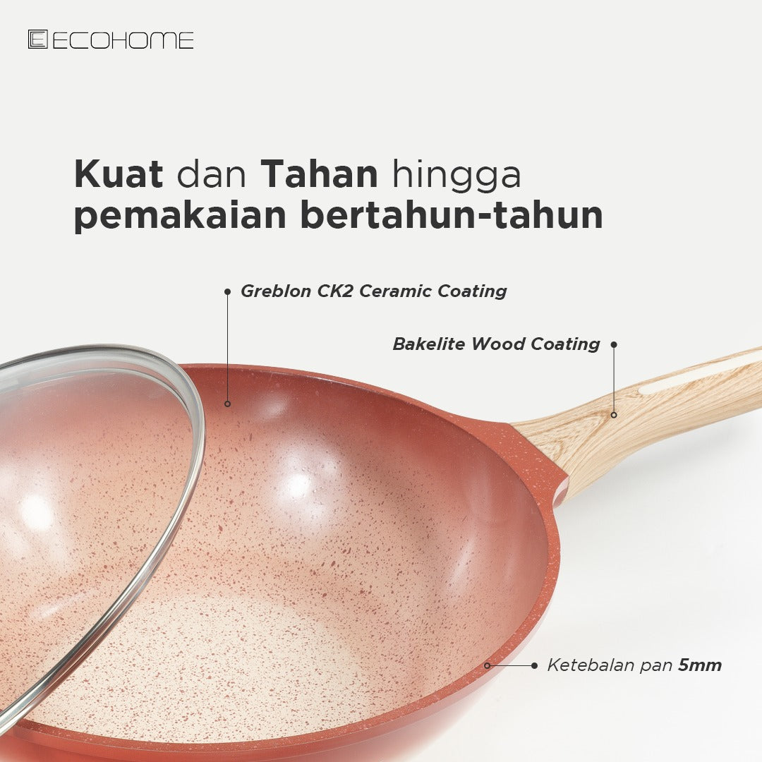 *PRE-ORDER* Ecohome Cookware | Fry Pan 30 cm | Ceramic Coating | Anti Lengket