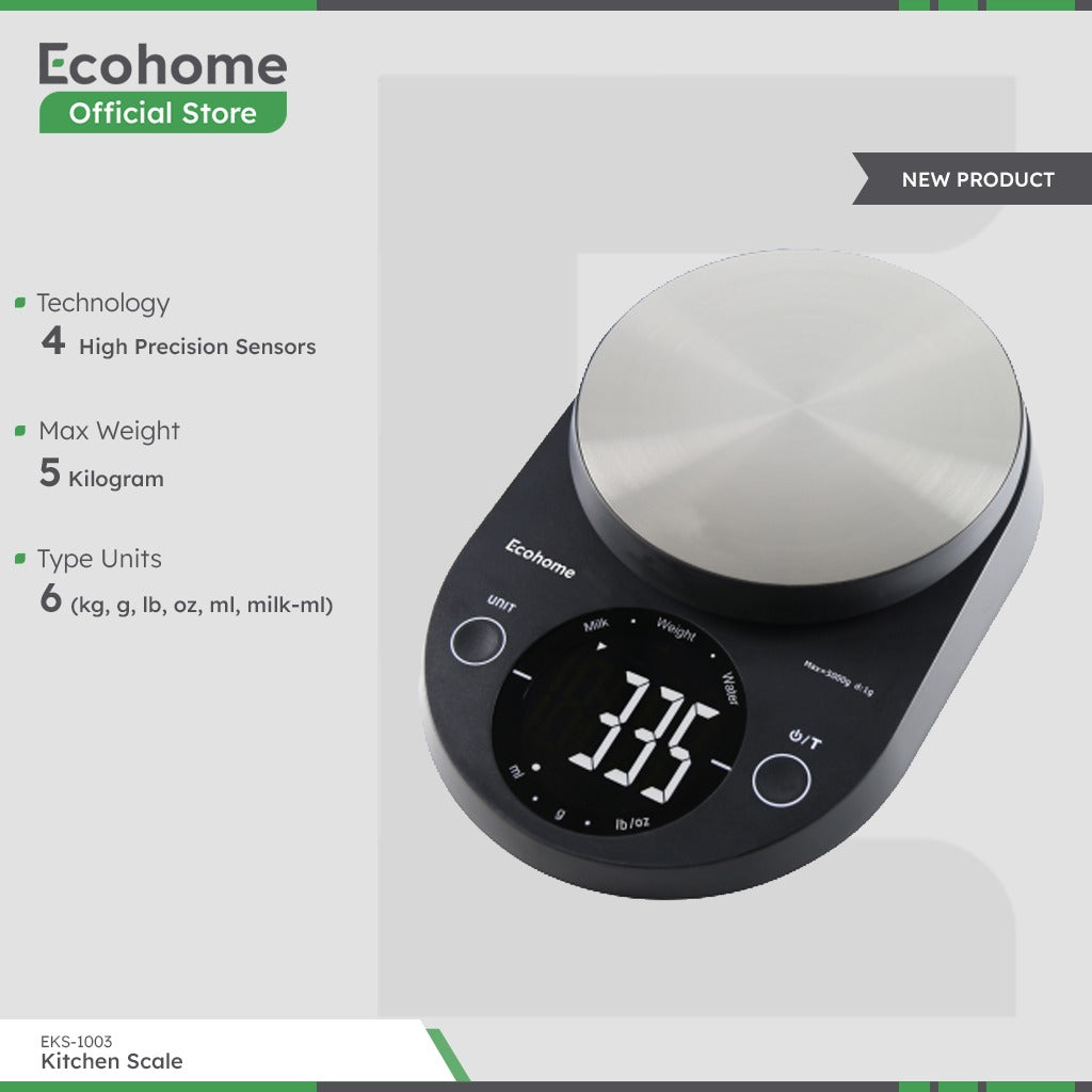 Ecohome Timbangan Digital EKS1003 Dapur Timbangan Digital Mini Kitchen Scale Timbangan Kue
