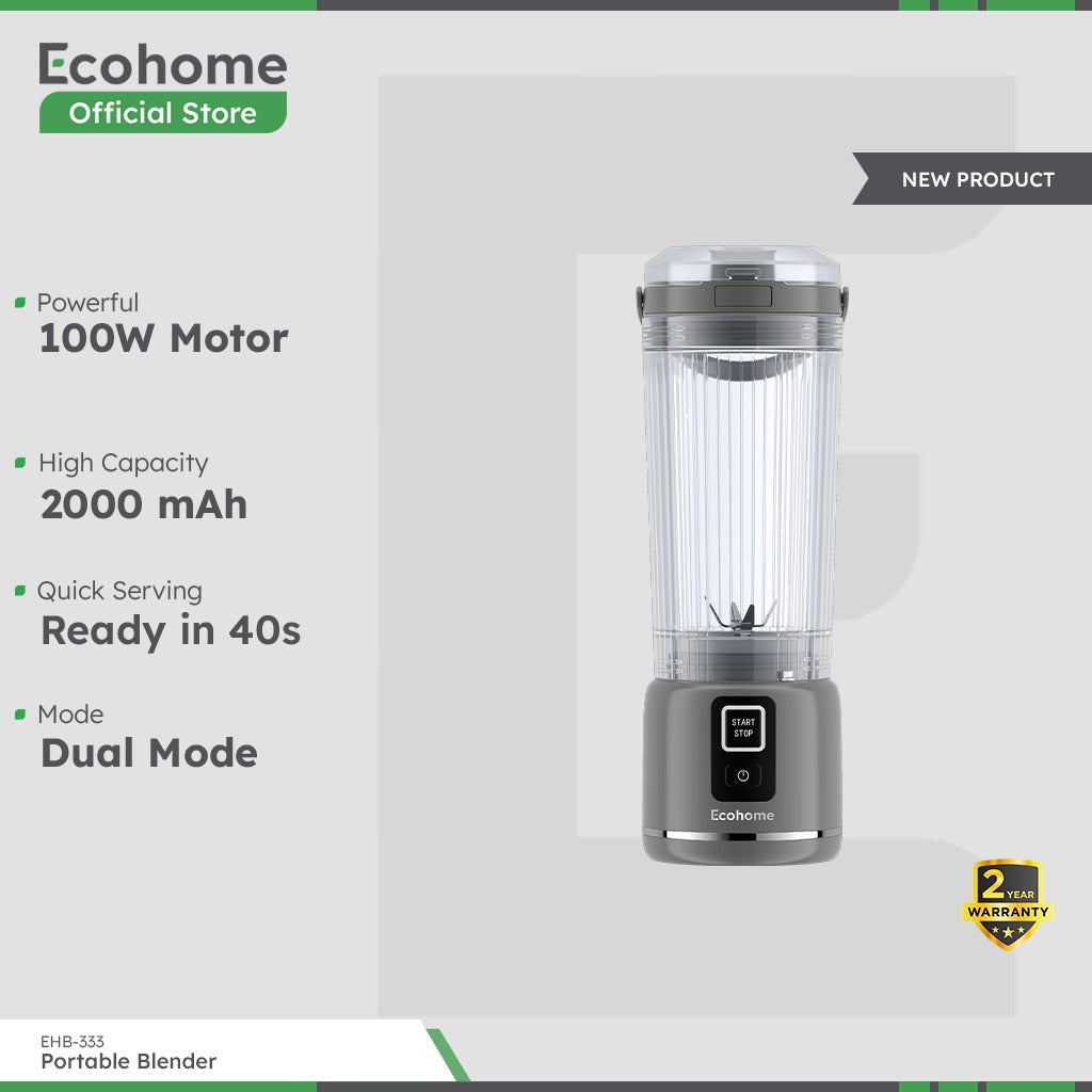 Ecohome Portable Blender EHB333P Juicer 500ml Easy Clean with Safety Lock