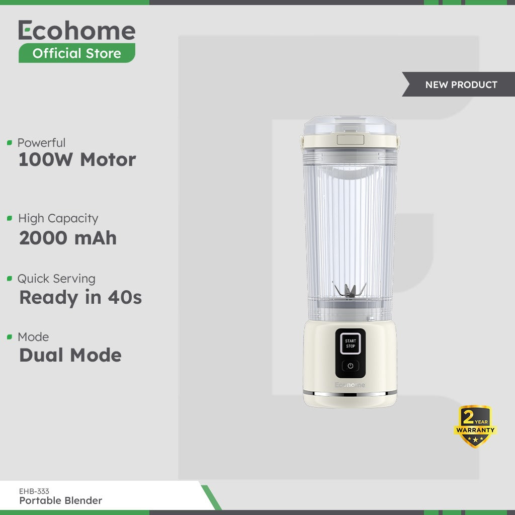 Ecohome Portable Blender EHB333P Juicer 500ml Easy Clean with Safety Lock