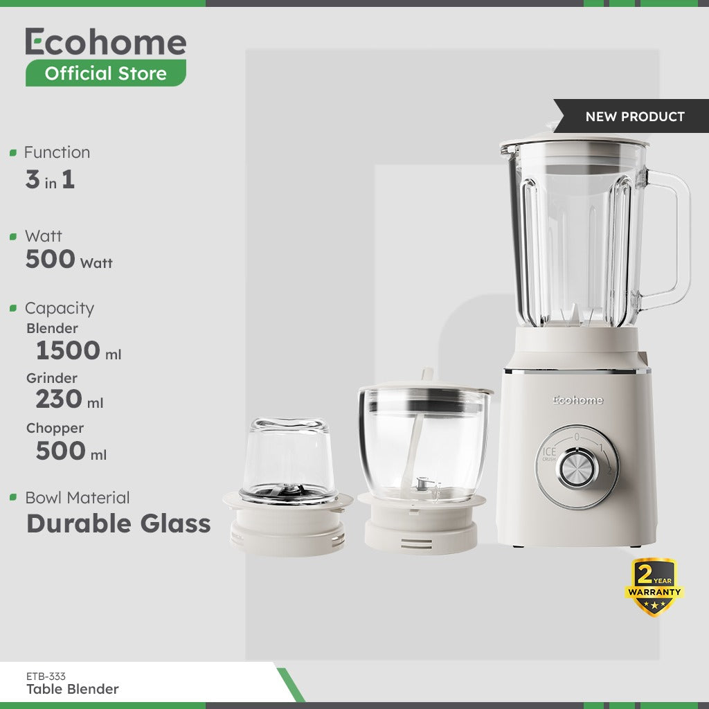Ecohome Table Blender ETB333 Blender Multifungsi Low Watt dan BPA Free