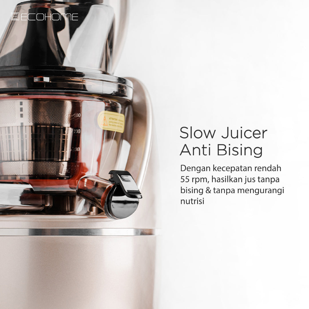 ECOHOME | Slow Juicer Big Mouth | ESJ-999BM | Muat 1 Buah Apel - Ecohome Indonesia