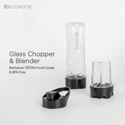 ECOHOME | 7 in 1 Food Processor | EFP-333 | Chopper, Blender, Smoothies