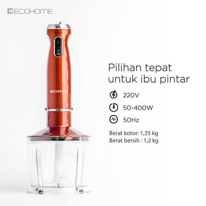 ECOHOME | Hand Blender | EHB-333 | Blender Praktis Multi Fungsi
