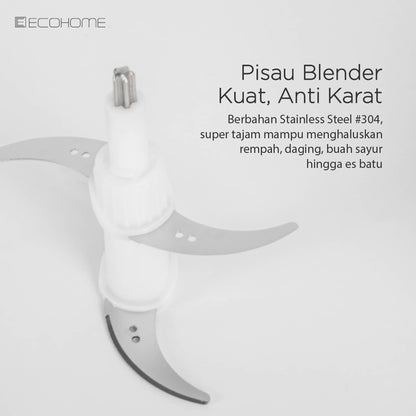 ECOHOME | 7 in 1 Food Processor | EFP-333 | Chopper, Blender, Smoothies